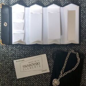 Swarovski Elements Silver Bracelet with Black Case